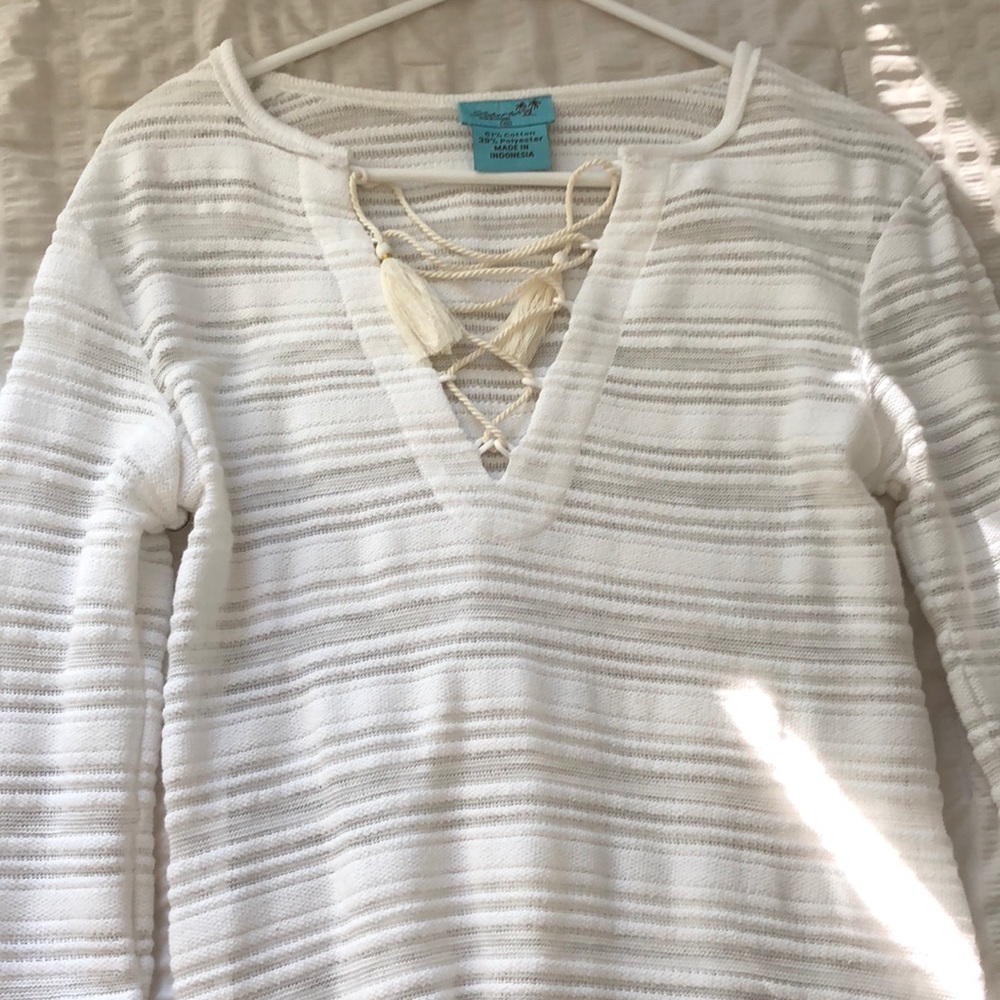 White string cover up dress